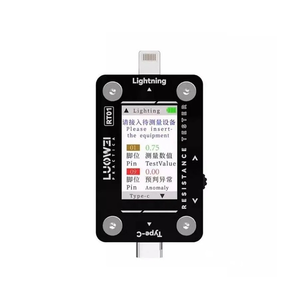 LUOWEI LW-RT01 Tester Profesional para Puerto de Carga USB-C y Lightning